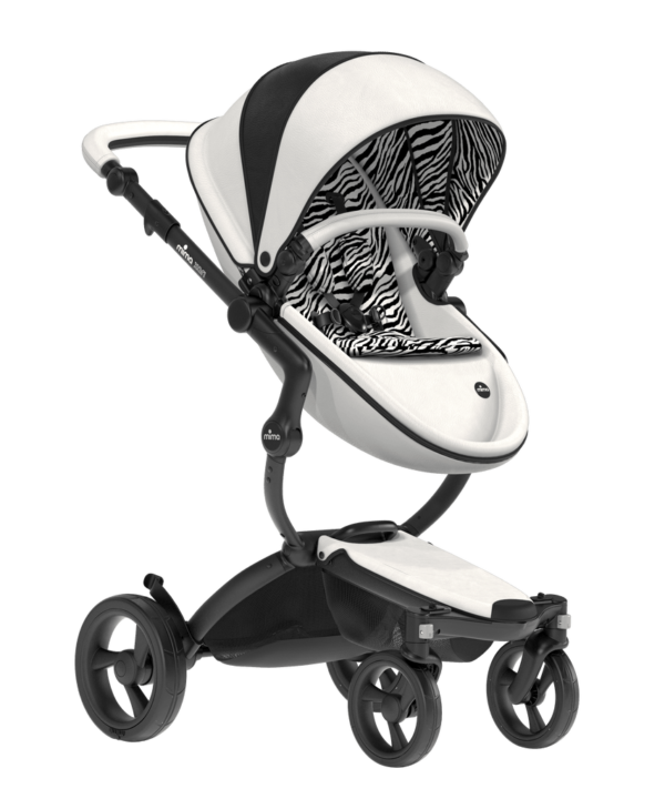 Mima Xari 4G Complete Stroller with Car Seat Adapters - New York Zebra Limited Edition