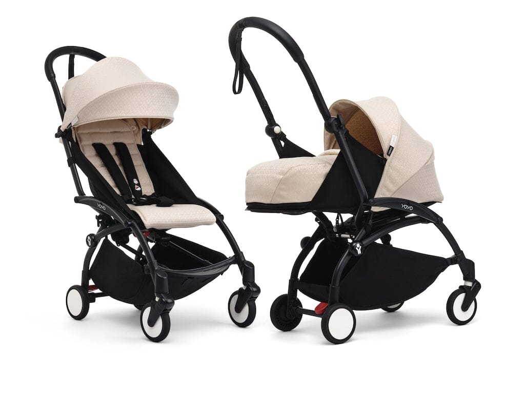 Stokke YOYO Complete Bundle: Stroller Frame, 0+ Newborn Pack and 6+ Color Pack - Bonpoint Beige Collection